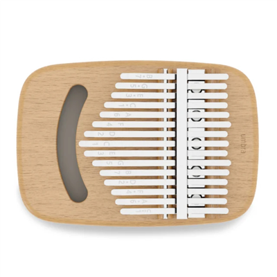 Strumba Kalimba Müzik Aleti Beyaz/Doğal 16x11x6 cm