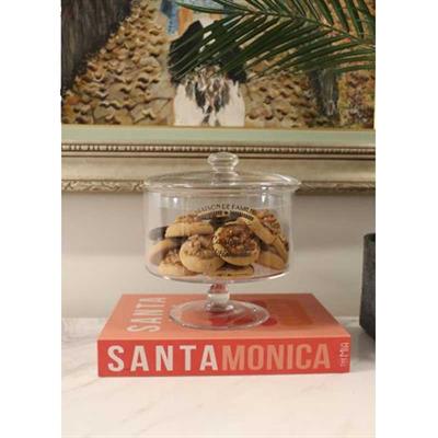 THE MİA 20 cm Ayaklı Cam Kurabiyelik