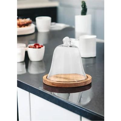 THE MİA Madera Kek Saklama Fanusu 20x21x21 cm