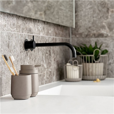 Time Diş Fırçası Kupası Beton Gri