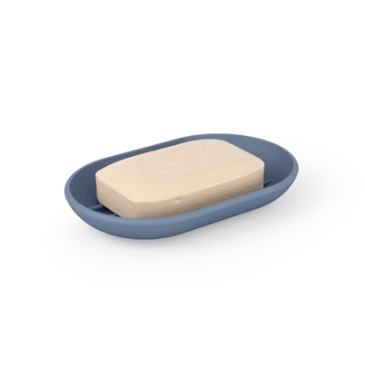 Touch Katı Sabunluk Gri Mavi 12.5x8x2 cm