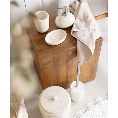 Travertine 5 Parça Banyo Seti Açık Bej