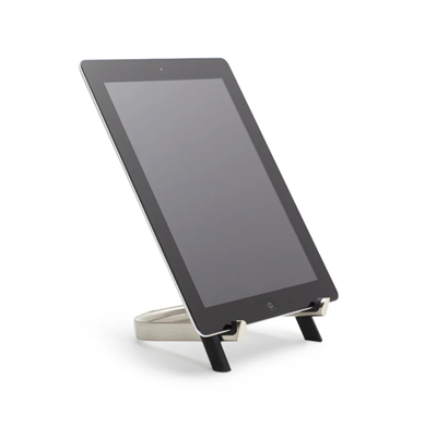 Udock Tablet Tutucu Siyah/Nikel 13 x 16 x 2 cm