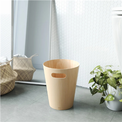 Umbra Woodrow Çöp Kovası 2 Galon (7,5 L) Kapasiteli Doğal Renk