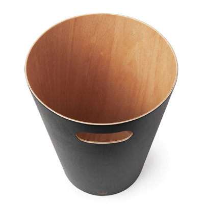Umbra Woodrow Çöp Kovası 2 Galon (7,5 L) Kapasiteli - Siyah/Doğal