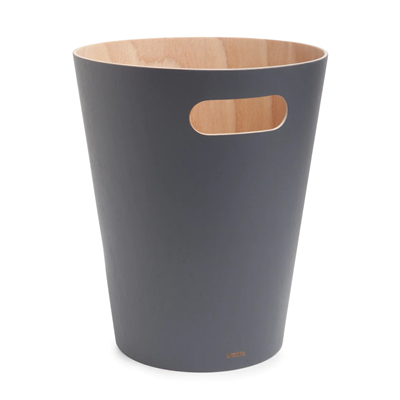 Umbra Woodrow Çöp Kovası 2 Galon (7,5 L) Kapasiteli Doğal Komür