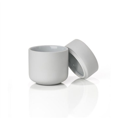 Ume Kavanozu 2 Parça Soft Gri 10,3 cm - Çap:8,3 cm