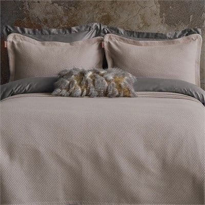 Vanessa Çift Kişilik Yatak Örtüsü Seti 240x260 cm - Vizon