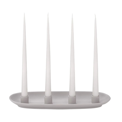 VELA Oval Mumluk Gri 40 cm