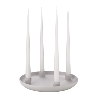 VELA Yuvarlak Mumluk L Gri Ø27 cm