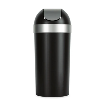 Venti Can Çöp Kovası Siyah/Nikel Mat 62 Lt