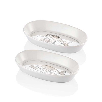 Wish Oval Servis Krem 26 cm 2li Set
