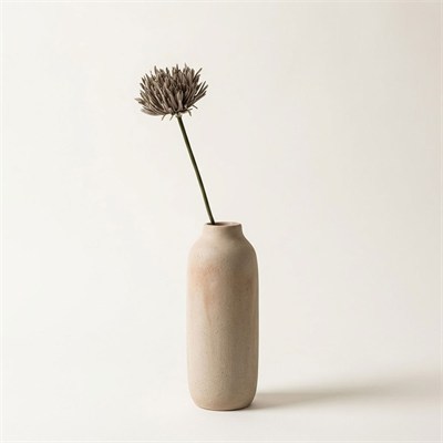 Yapay Allium Çiçeği Gri 46 cm Tek Dal Dekoratif Vazo Çiçeği