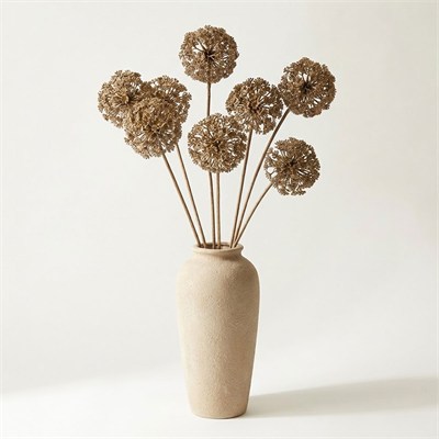 Yapay Allium Süs Soğanı Dalı Kahve 70 cm - Dekoratif Vazo Çiçeği