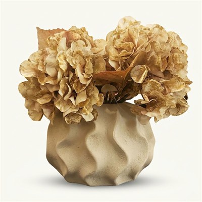 Yapay Dal Şakayık Krem Gold 26 cm Tek Dal Dekoratif Çiçek