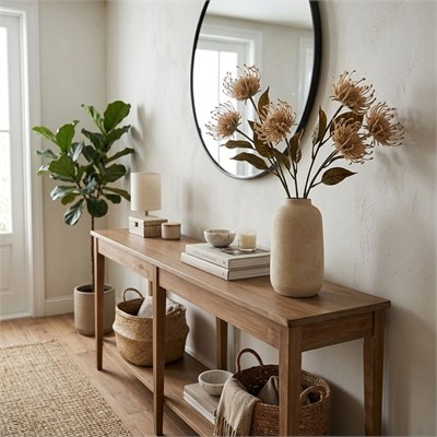 Yapay İğnedenlik Dalı Yavruağzı 68 cm (Protea / Karanfil Çiçeği)