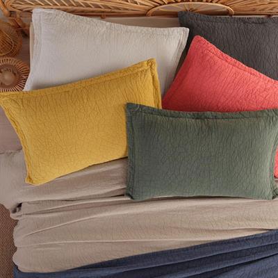 Zen Stone Çift Kişilik Yatak Örtüsü Seti - Haki - İyi Geceler İstanbul