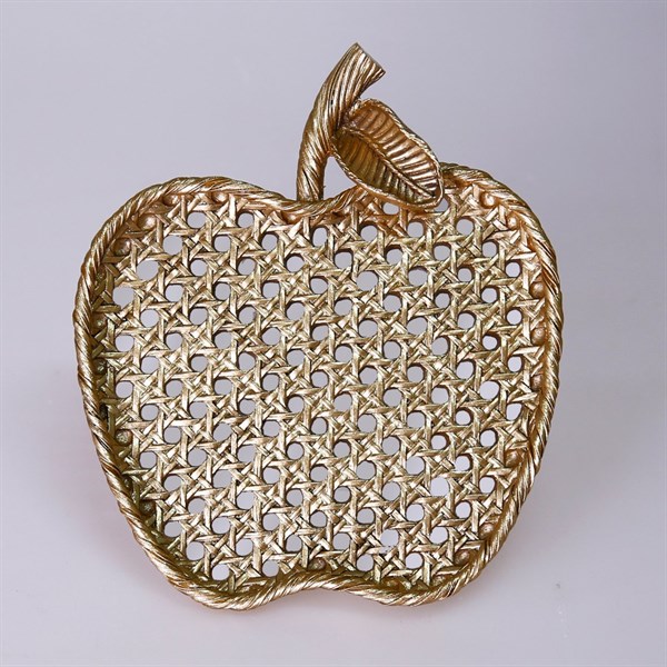 Apple dekoratif tabak altın