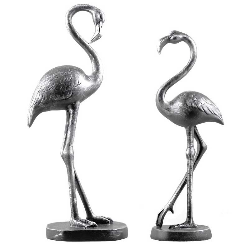 2'li Flamingo Gümüş - Kare Home