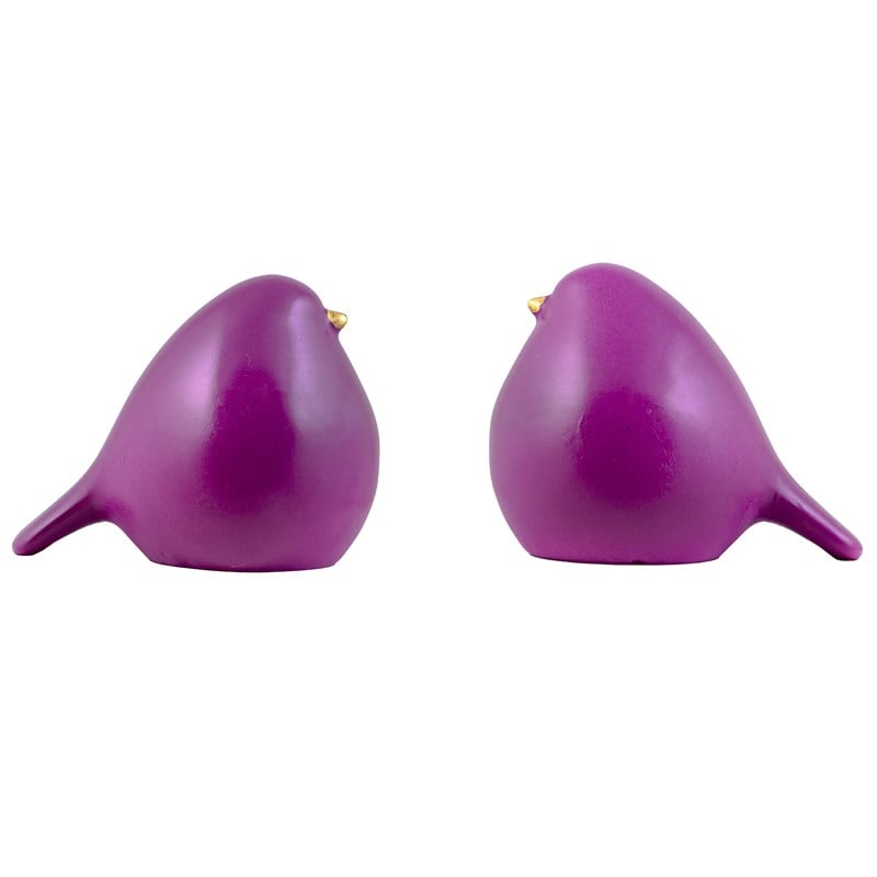 2'li Tombik Kuş Mor - Kare Home