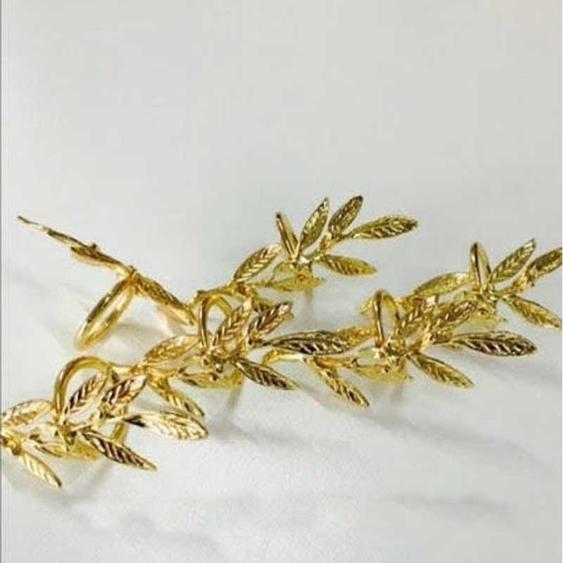 6'lı Zeytin Dalı Peçete Halkası Altın - Dream Home Accessories