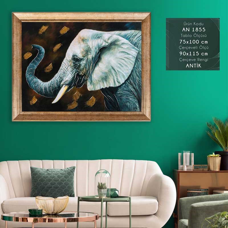 AN 1855 Çerçeveli Tablo - Kare Home