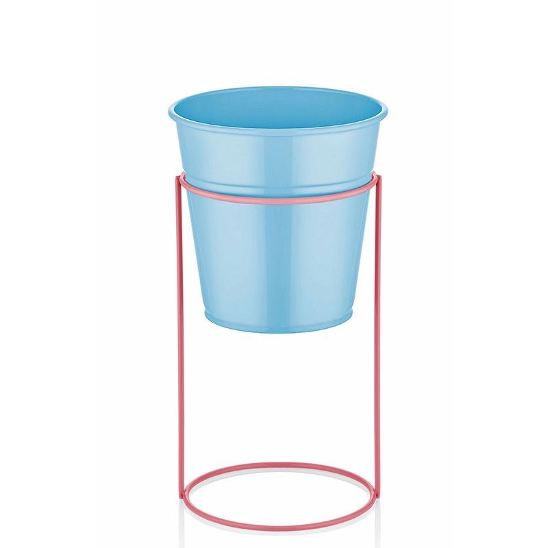 Ayaklı Çiçeklik Mavi 27 cm