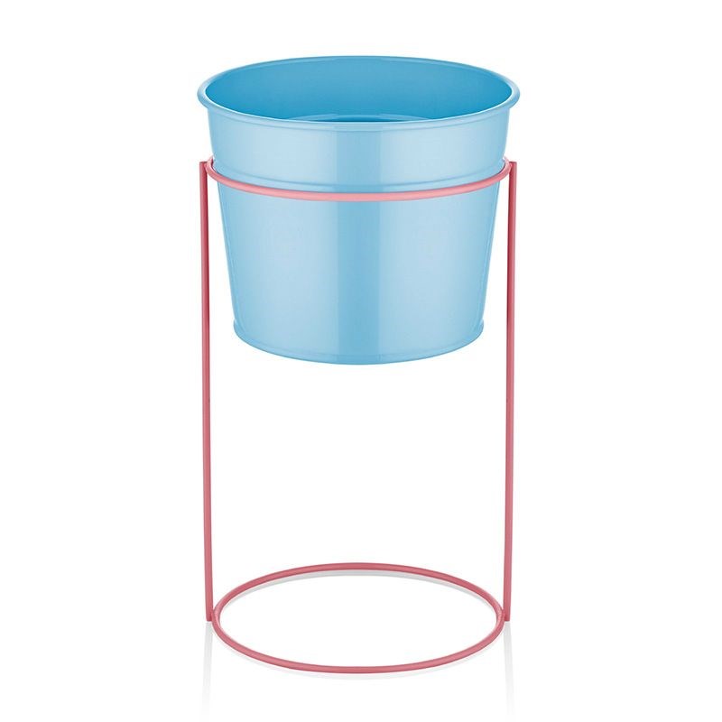 Ayaklı Çiçeklik Mavi 30 cm