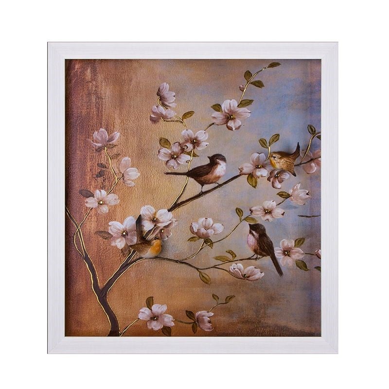 Badem Çiçeği Ve Kuşlar