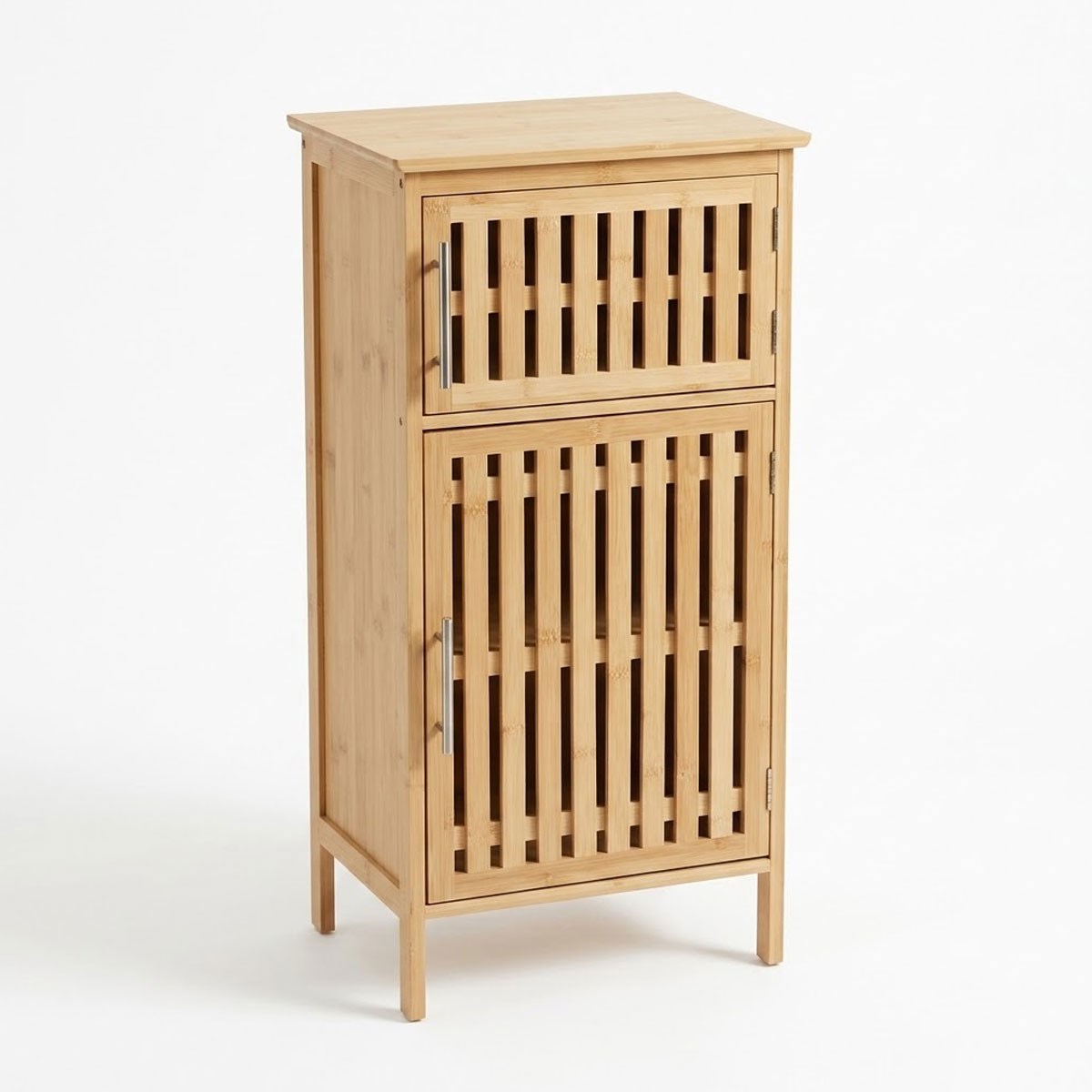 Çamlıca Home Bambu 2 Kapaklı Çok Amaçlı Banyo Dolabı 40x29x82 cm