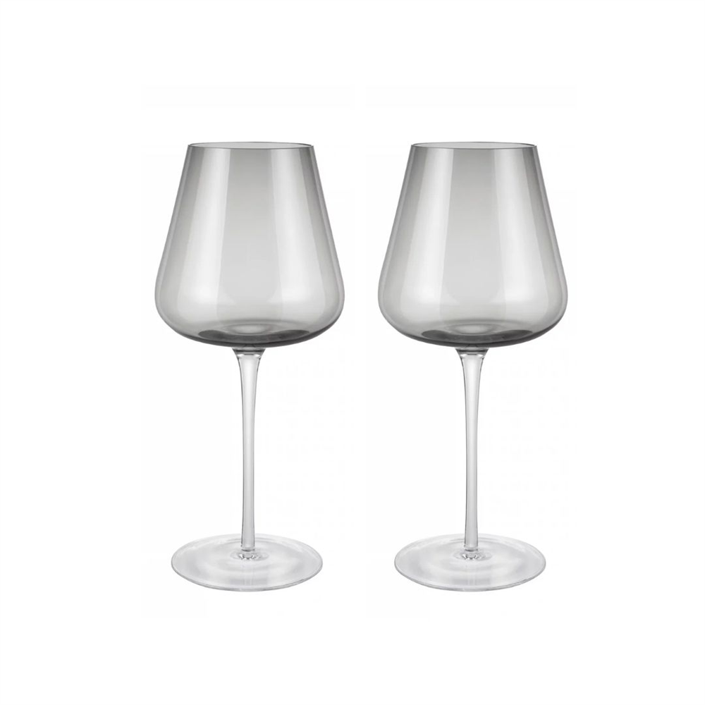 BELO 2'li Kırmızı Şarap Kadehi Seti Füme Renk 600 ml - Blomus