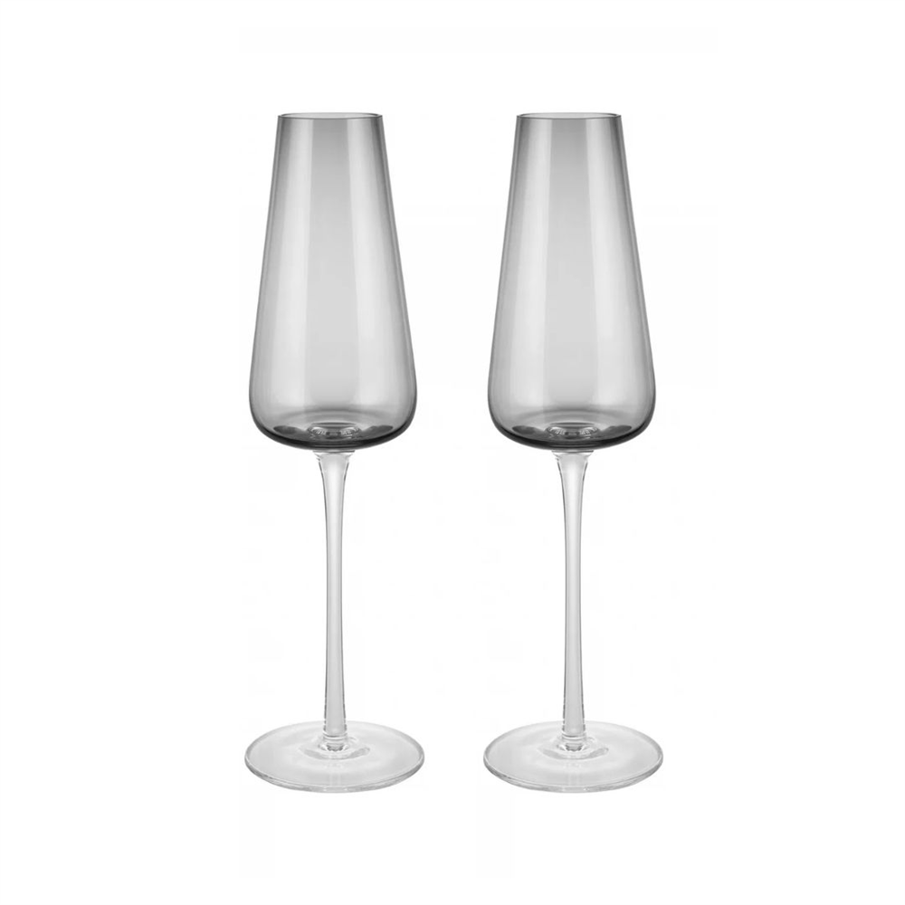 BELO 2'li Şampanya Kadehi Seti Duman Renk - 200 ml - Blomus