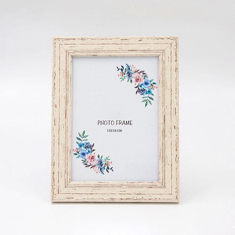 Beyaz Düz Eskitme Çerçeve 13x18 cm - Mondecor