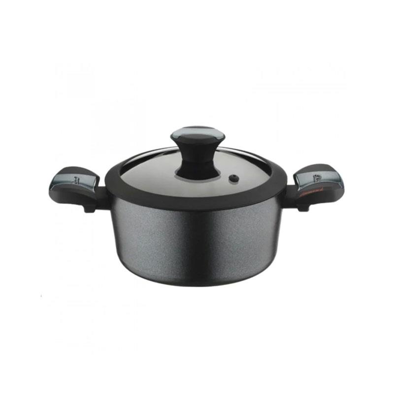 Brioni 24 cm Derin Tencere Siyah - Brioni