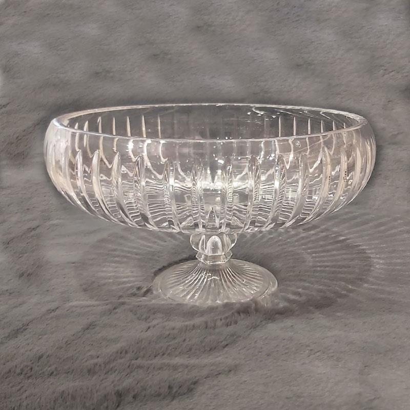 Çizgi Desen Cam Ayaklı Kase 26 cm - Çamlıca Home