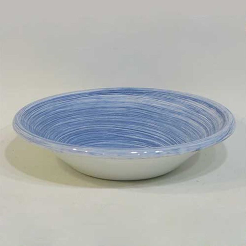 Dekoratif Desenli Emaye Kase 17 cm Mavi