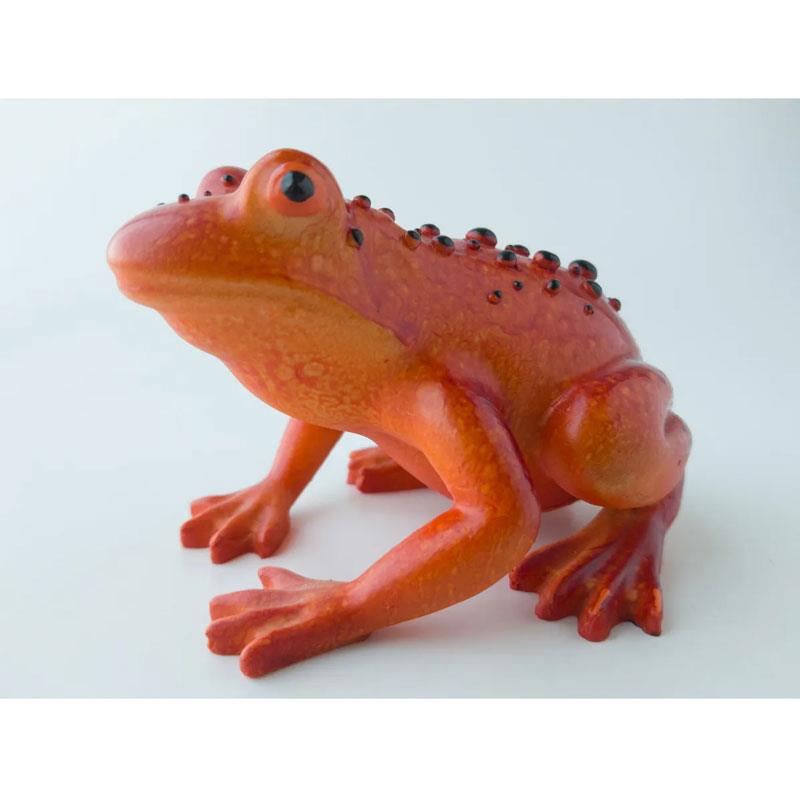 Dekoratif Kurbağa Kırmızı 13 cm - Kare Home