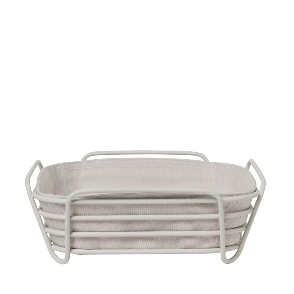 DELARA Ekmek Sepeti Açık Bej L Boy 26x26x9 cm - Blomus