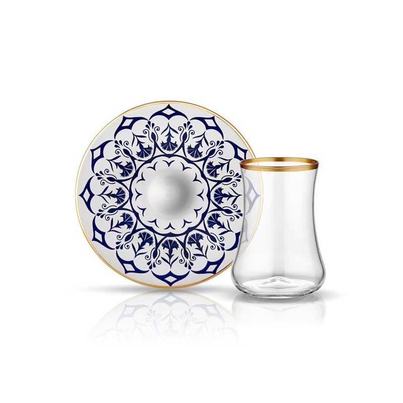 Dervish Çay Seti 6'lı Çini Gonca