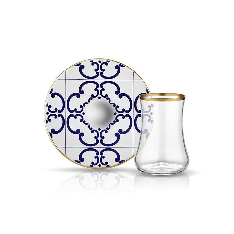 Dervish Çay Seti 6'lı Karo Çiçek