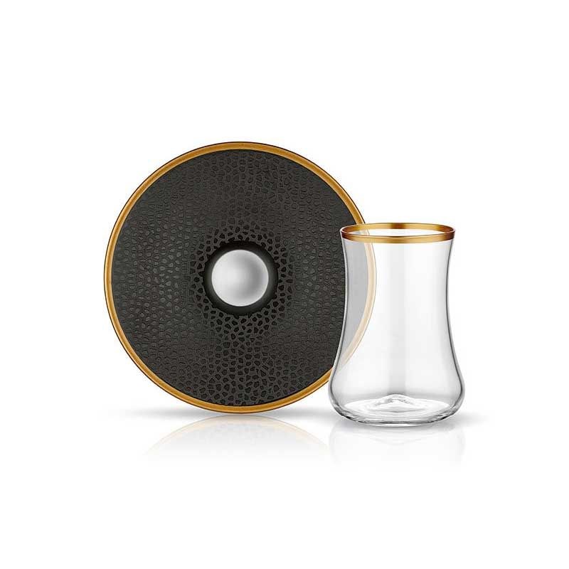 Dervish Çay Seti 6'lı Serpantin Siyah