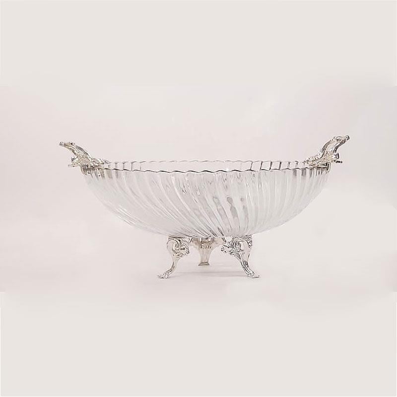 DH-5546G Kulplu Salata Kasesi Gümüş - Çamlıca Home