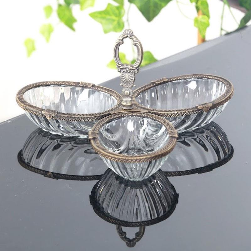 DH-8201O 3'lü Çerezlik Antik - Çamlıca Home