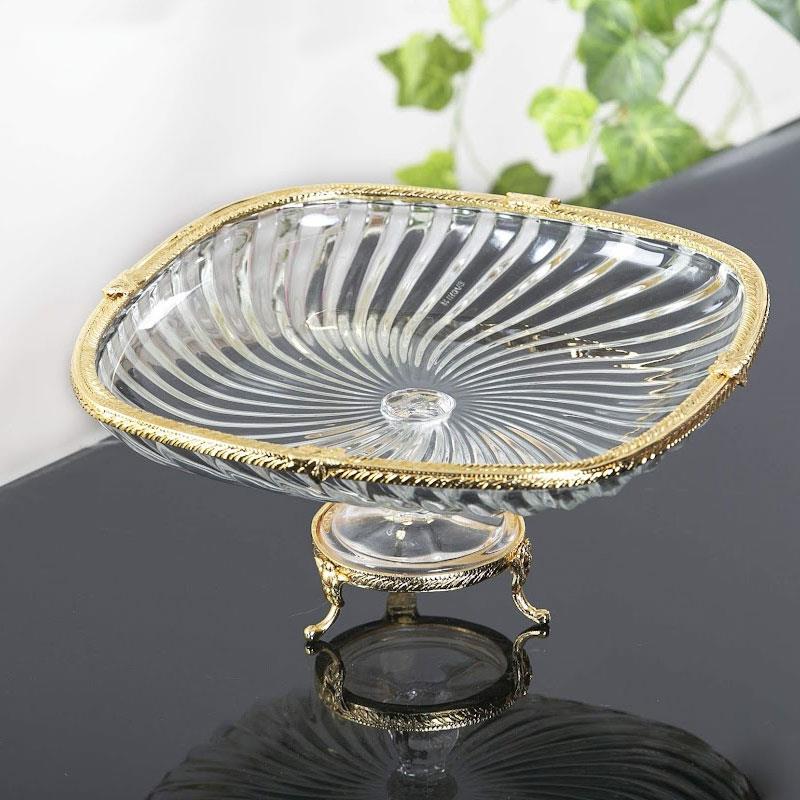 DH-8205A Kare Ayaklı Sunum Altın - Çamlıca Home