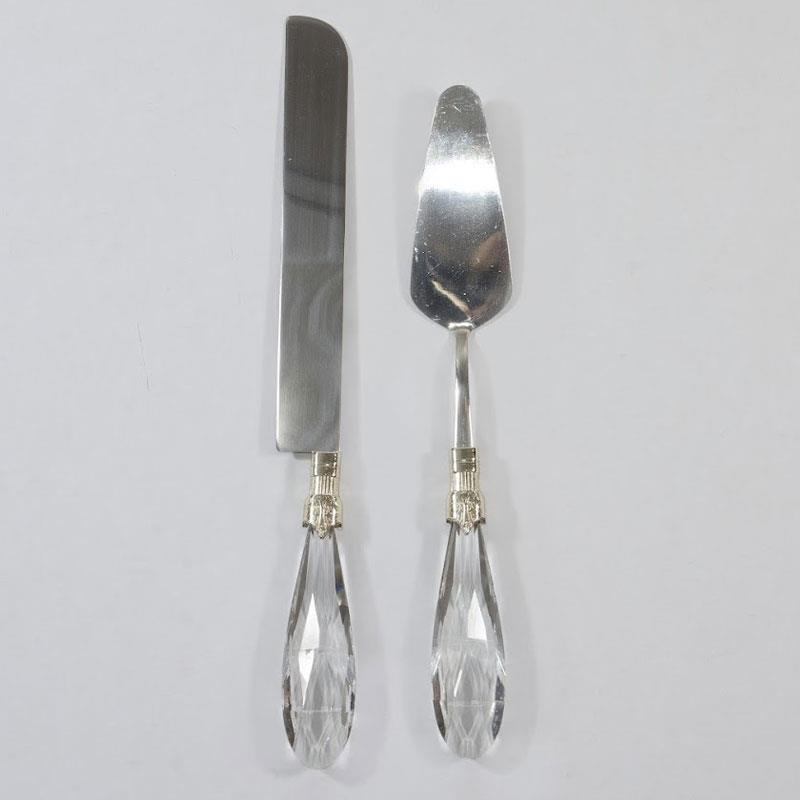 Diamond 2 Parça Pasta Servis Seti Gümüş - Çamlıca Home