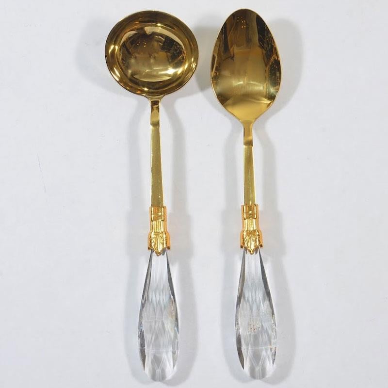 Diamond 2 Parça Pilav Kaşığı ve Çorba Kepçesi Seti Altın Titanyum - Çamlıca Home