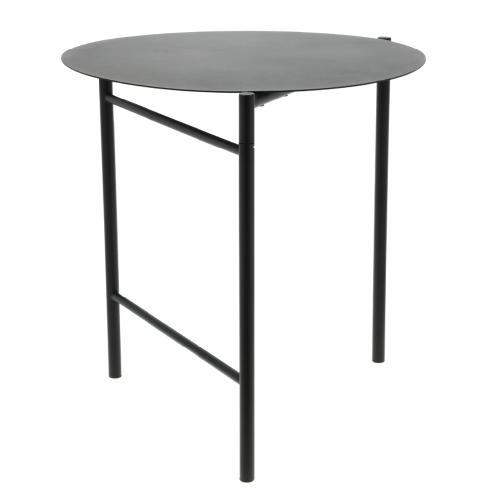 Disk Masası Siyah Çelik 72 cm - Çap 70 cm - Zone Denmark