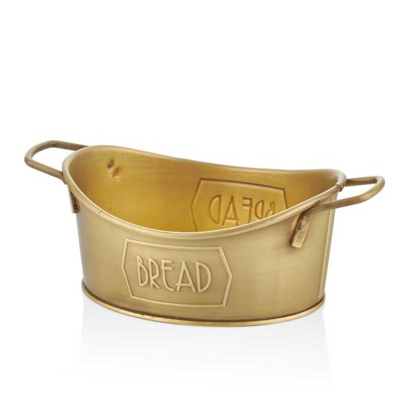 Ekmek Servisi 23 x 14 cm Gold - The Mia