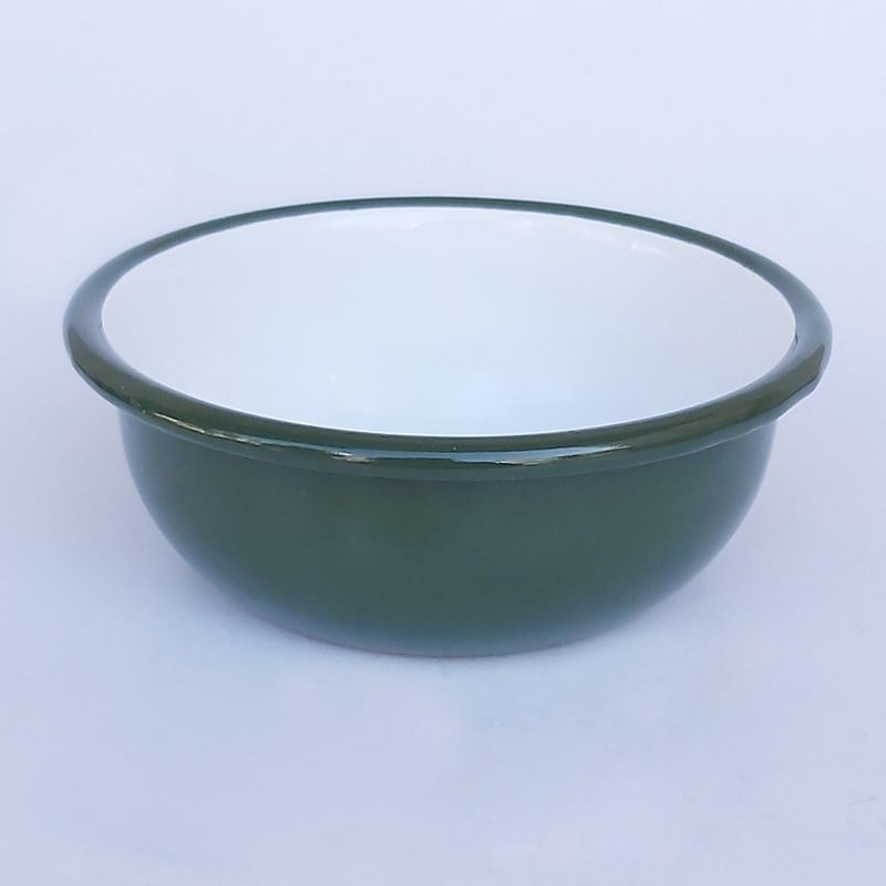 Emaye 12 cm Kase Asker Yeşili - Emayeci