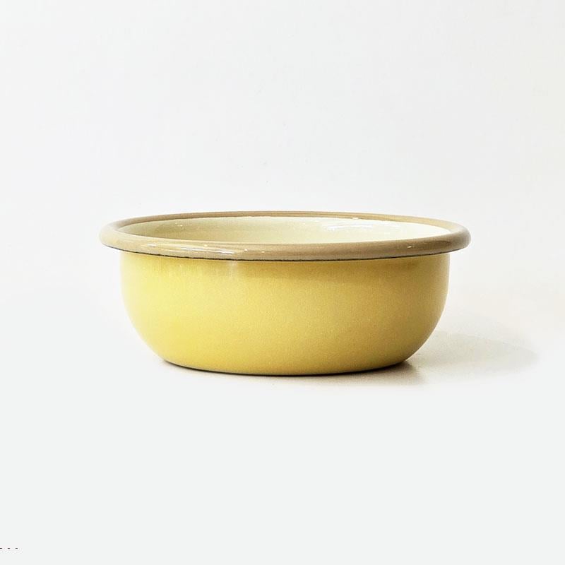 Emaye 12 cm Kase Sarı Kordon Bej - Emayeci